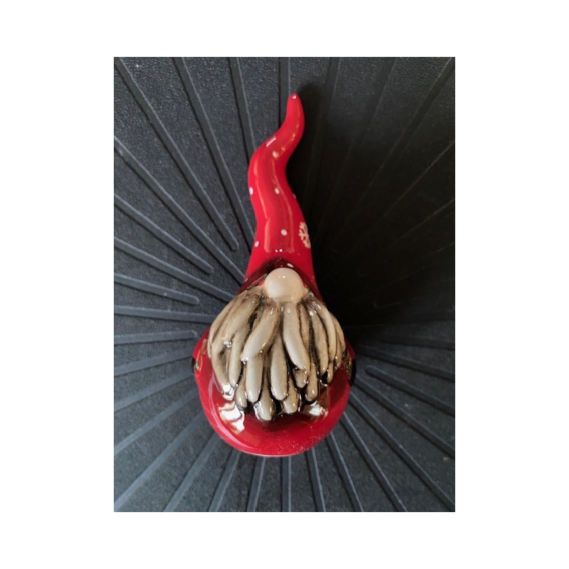 Rød Nisse med skæg