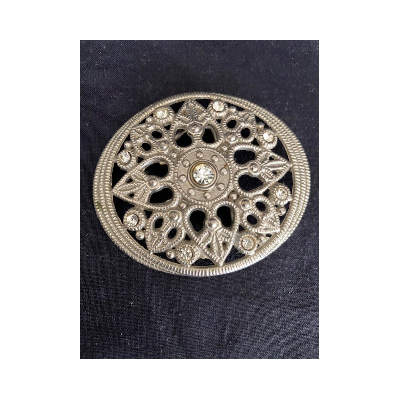 Bæltespænde m/hjerter og små Rihnstene