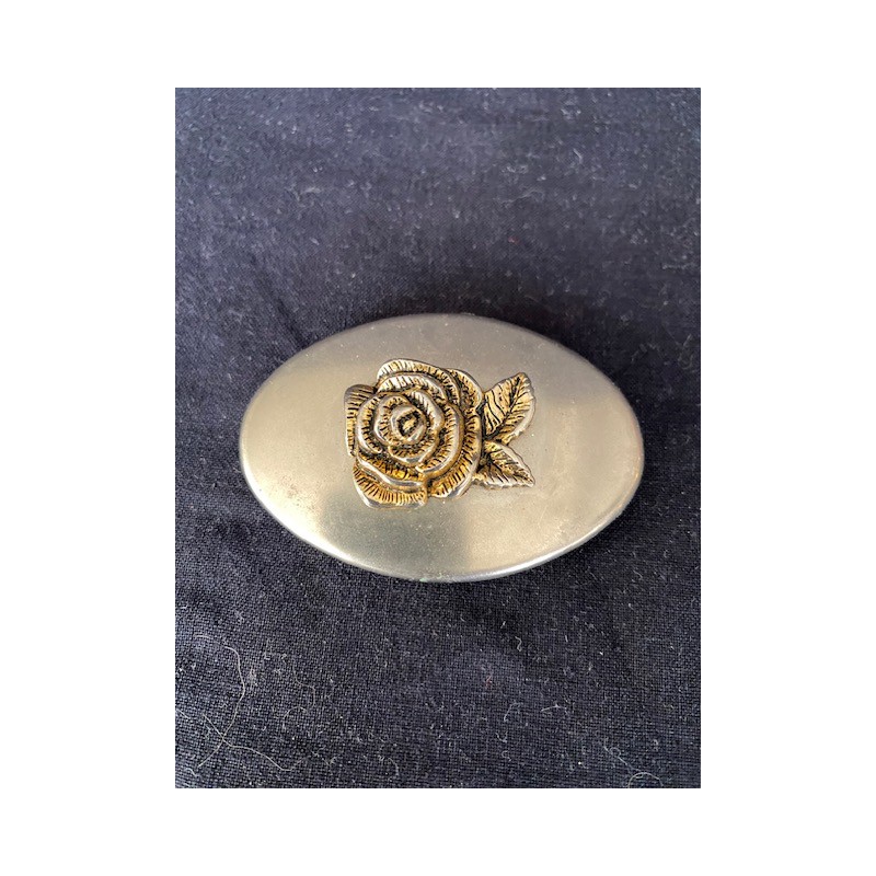 Bæltespænde m. forgyldt rose