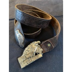 Læderbælte Harley Davidson m. metal spænde