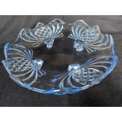 Fyns Glasværk - Blåt glasfad